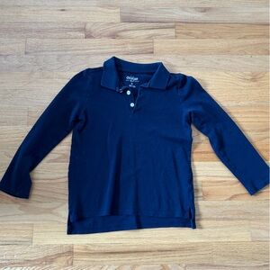 Oshkosh b gosh Navy Blue Kids Polo Shirt long sleeve size